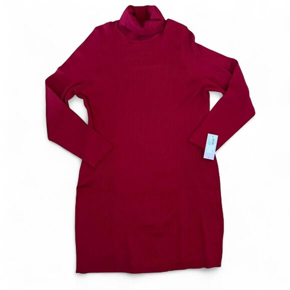 Wild Fable Burgundy Turtleneck Mini Dress - Picture 1 of 3